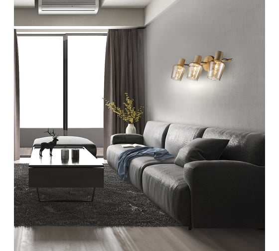 Настенно-потолочный светильник ESCADA E14*40W Wood 691/3P