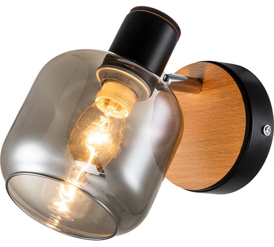 Спот ESCADA 10177/1A E14*40W Black/Chrome/Wood 10177/1A Black