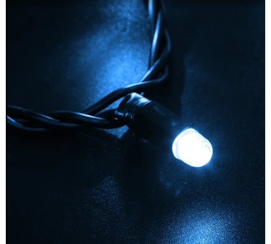 Светодиодная гирлянда NEON-NIGHT Нить с эффектом мерцания 10м 100 LED синий, без комплекта подключения 305-243