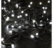 Гирлянда нить Neon-Night 10м, 100 LED белый, черный ПВХ, IP65, с эффектом мерцания, без комплекта подключения 305-245