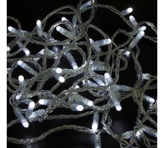 Гирлянда Neon-Night Нить, 10м, 100 LED белый, прозрачный ПВХ, IP65, без комплекта подключения 305-185 1
