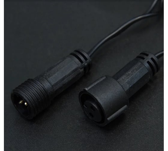 Гирлянда NEON-NIGHT Нить 10м 100 LED мультиколор, черный ПВХ, IP65, без комплекта подключения 305-179