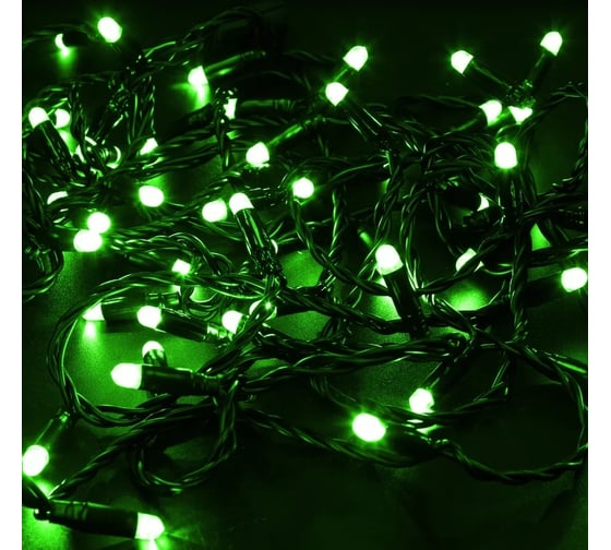 Светодиодная гирлянда NEON-NIGHT Нить с эффектом мерцания 10м 100LED зелёный, без комплекта подключения 305-244