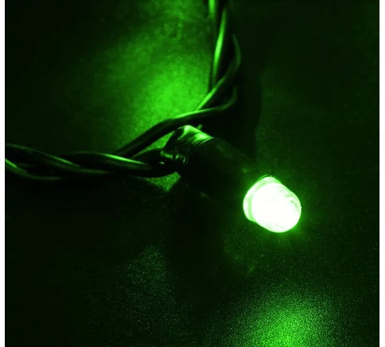 Светодиодная гирлянда NEON-NIGHT Нить с эффектом мерцания 10м 100LED зелёный, без комплекта подключения 305-244