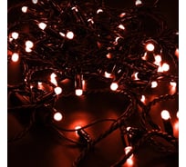 Светодиодная гирлянда NEON-NIGHT Нить 10м 100 LED на черном проводе, красный, без комплекта подключения 305-172