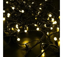 Гирлянда Neon-Night Нить, 10м, 100 LED желтый, черный ПВХ, IP65, без комплекта подключения 305-171