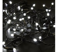 Гирлянда NEON-NIGHT Нить 10м, 100 LED белый, черный ПВХ, IP65, с эффектом мерцания, без комплекта подключения 305-275