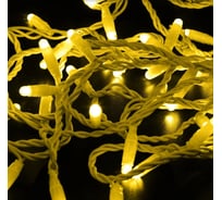 Светодиодная гирлянда NEON-NIGHT Нить 10м 100 LED на черном проводе, золотой, без комплекта подключения 305-178