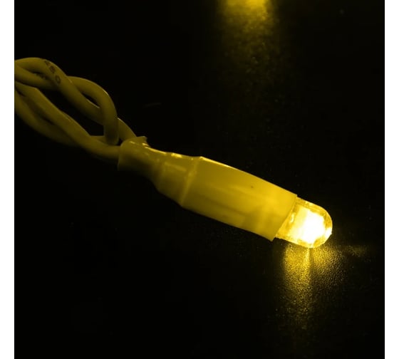 Светодиодная гирлянда NEON-NIGHT Нить 10м 100 LED на черном проводе, золотой, без комплекта подключения 305-178