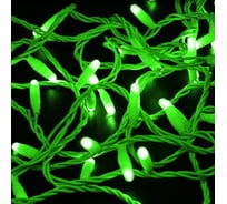 Светодиодная гирлянда NEON-NIGHT Нить 10м 100 LED на белом проводе, зелёный, без комплекта подключения 305-164