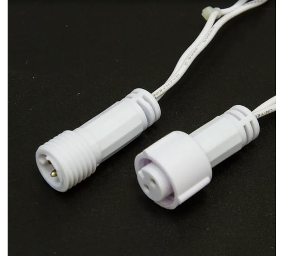 Светодиодная гирлянда NEON-NIGHT Нить 10м 100 LED на белом проводе, зелёный, без комплекта подключения 305-164