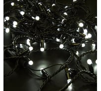 Гирлянда Neon-Night Нить, 10м, 100 LED белый, черный ПВХ, IP65, без комплекта подключения 305-175