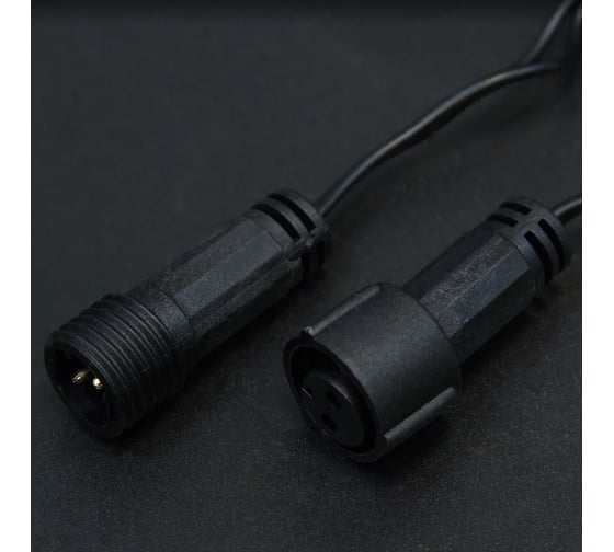 Светодиодная гирлянда NEON-NIGHT Нить 10м 100 LED, на черном проводе, жёлтый, без комплекта подключения 305-141