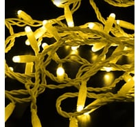 Светодиодная гирлянда NEON-NIGHT Нить 10м 100 LED, на белом проводе, жёлтый, без комплекта подключения 305-131