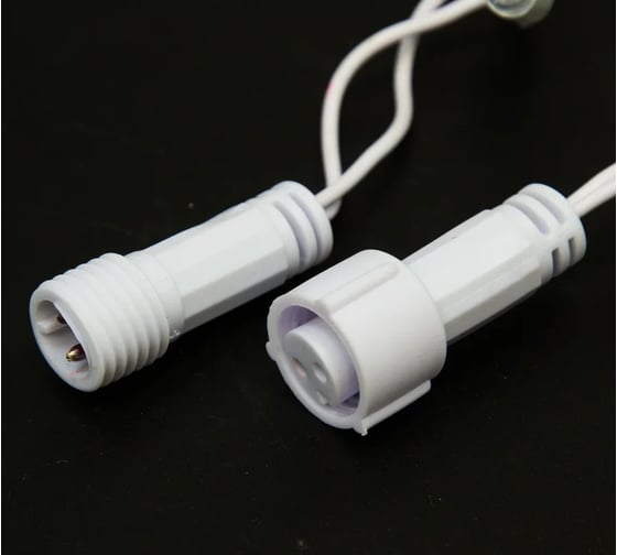 Светодиодная гирлянда NEON-NIGHT Нить 10м 100 LED, на белом проводе, жёлтый, без комплекта подключения 305-131
