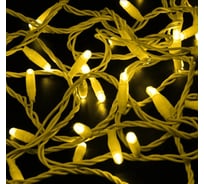 Светодиодная гирлянда NEON-NIGHT Нить 10м 100 LED на белом проводе, жёлтый, без комплекта подключения 305-161