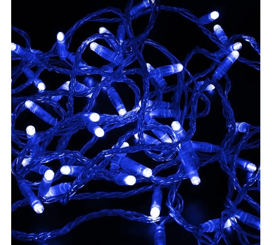 Светодиодная гирлянда NEON-NIGHT Нить 10м 100 LED синий, без комплекта подключения 305-153