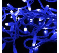 Светодиодная гирлянда NEON-NIGHT Нить 10м 100 LED, на белом проводе, синий,  без комплекта подключения 305-133