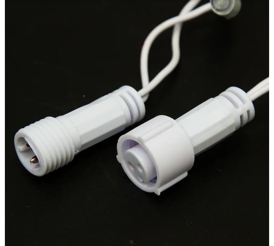 Светодиодная гирлянда NEON-NIGHT Нить 10м 100 LED, на белом проводе, синий,  без комплекта подключения 305-133