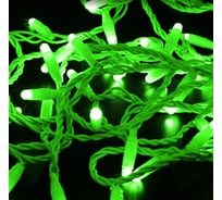 Светодиодная гирлянда NEON-NIGHT Нить 10м 100 LED, на белом проводе, зелёный, без комплекта подключения 305-134
