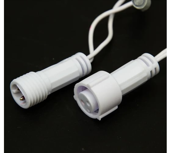 Светодиодная гирлянда NEON-NIGHT Нить 10м 100 LED, на белом проводе, зелёный, без комплекта подключения 305-134