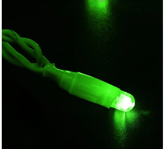 Светодиодная гирлянда NEON-NIGHT Нить с эффектом мерцания 10м 100 LED, зелёный, без комплекта подключения 305-264