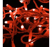 Светодиодная гирлянда NEON-NIGHT Нить 10м 100 LED, на белом проводе, красный, без комплекта подключения 305-132