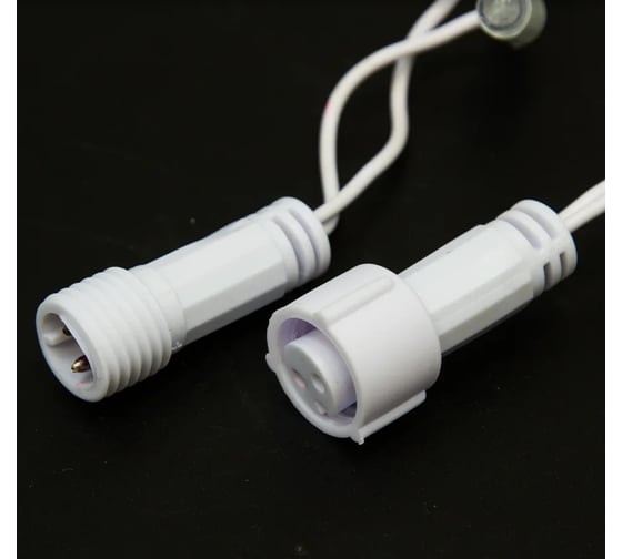 Светодиодная гирлянда NEON-NIGHT Нить 10м 100 LED, на белом проводе, красный, без комплекта подключения 305-132