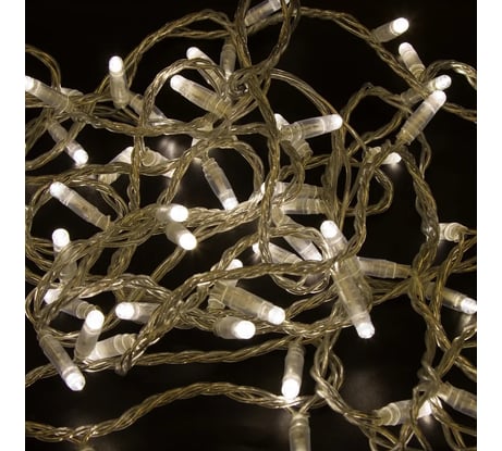 Гирлянда нить Neon-Night 10м, 100LED белый, прозрачный ПВХ, IP65, с эффектом мерцания, без комплекта подключения 305-256