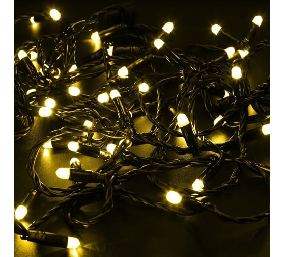 Светодиодная гирлянда NEON-NIGHT Нить с эффектом мерцания 10м 100 LED, жёлтый, без комплекта подключения 305-271