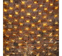 Светодиодная гирлянда NEON-NIGHT Сеть 2x3м 432 LED на черном каучуковом проводе тёплый-белый 217-126