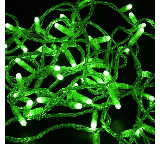 Светодиодная гирлянда NEON-NIGHT Нить 10м 100 LED, зелёный, без комплекта подключения 305-154