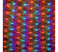 Светодиодная гирлянда NEON-NIGHT Сеть 2x3м 432 LED, на белом каучуковом проводе, мультиколор 217-149