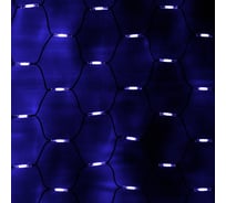 Светодиодная гирлянда NEON-NIGHT Сеть 2x1.5м 288LED на черн каучуковом проводе белый и синий 217-113