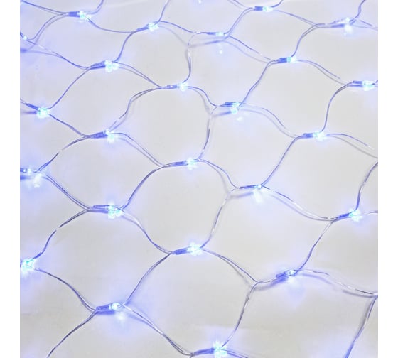Светодиодная гирлянда NEON-NIGHT Сеть 8 режимов 1.8х1.5м 180 LED на прозрачном проводе синий 215-133