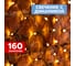 Светодиодная гирлянда NEON-NIGHT Сеть 8 реж 1х1.5м 160 LED на черном проводе тёплый-белый 215-116 3