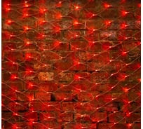 Светодиодная гирлянда Сеть NEON-NIGHT 8 режимов 2х1.5м 288 LED на прозрачном проводе красный 215-042