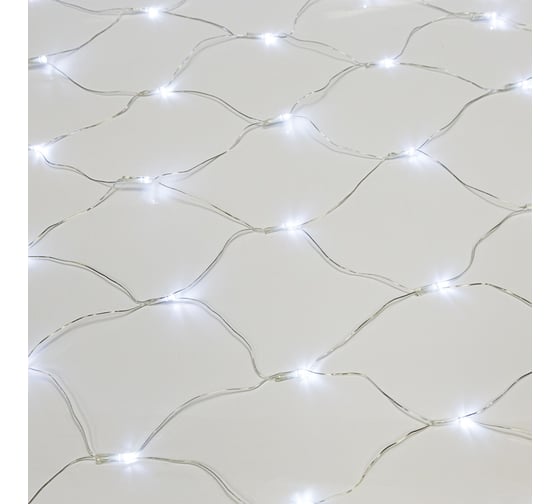 Светодиодная гирлянда NEON-NIGHT Сеть 8 режимов 2х1.5м 288 LED на прозрачном проводе белый 215-045