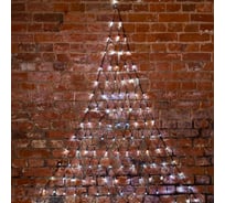 Светодиодная гирлянда NEON-NIGHT Сеть 8 режимов 2х2х1.5м 136 LED в форме треугольника белый 215-005