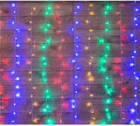 Светодиодная гирлянда NEON-NIGHT Дождь 8 режимов 2х3м 240 LED прозрачный провод мультиколор 235-069