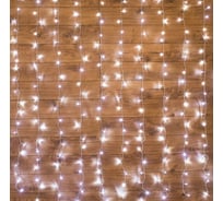 Светодиодная гирлянда NEON-NIGHT Дождь 8 режимов 2х3м 240 LED, прозрачный провод, белый 235-065