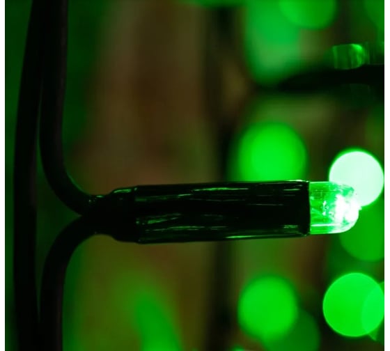 Светодиодная гирлянда NEON-NIGHT Дождь постоянное свечение 2х3м 760 LED  зелёный 237-144