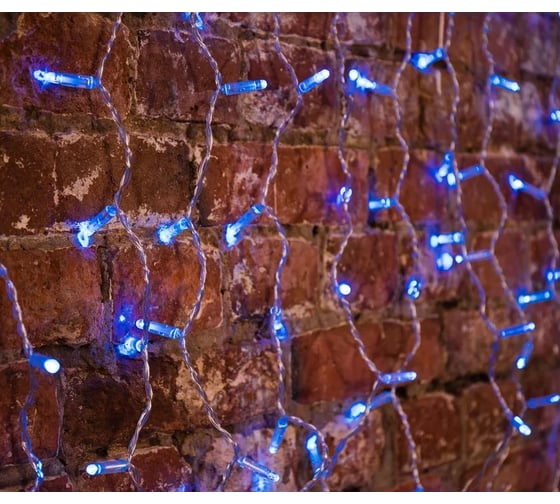 Светодиодная гирлянда NEON-NIGHT Дождь постоянное свечение 2х9м 2200 LED прозр провод, синий 235-193