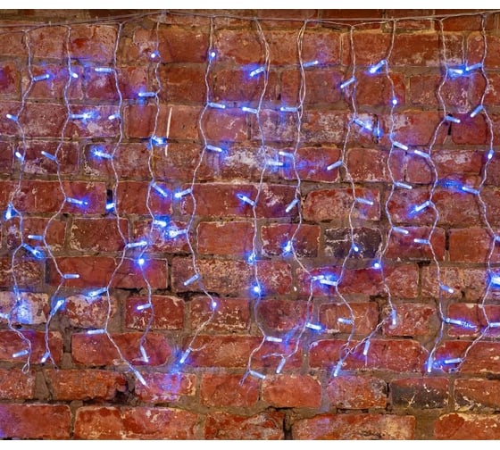 Светодиодная гирлянда NEON-NIGHT Дождь постоянное свечение 2х9м 2200 LED прозр провод, синий 235-193