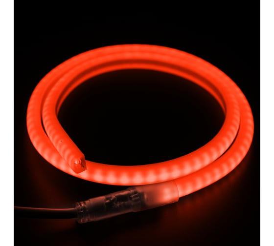 Светодиодный гибкий неон NEON-NIGHT SMD 12х12ммформа-D , бухта 100м, 120LED/метр, красный 131-072 1