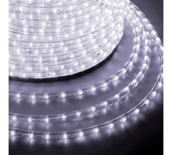 Гибкий шнур Neon-Night Дюралайт, 24 LED/м, белый, с эффектом мерцания, бухта 100м 121-255-4 1