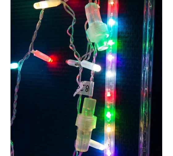 Гирлянда NEON-NIGHT Нить  10м, 100 LED RGB, прозрачный ПВХ, IP65, без комплекта подключения 245-409