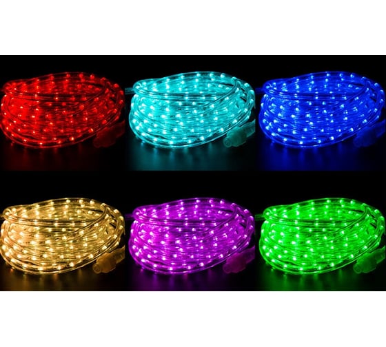 Гирлянда дюралайт Neon-Night LED, свечение с динамикой (2W) - RGB Ø13мм, 36LED/м, 6 м 245-109