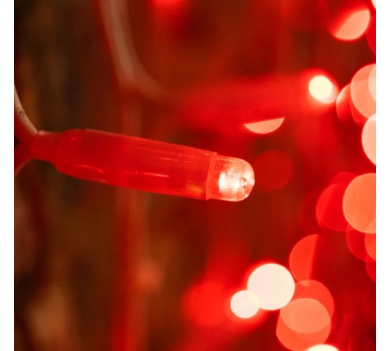 Светодиодная гирлянда NEON-NIGHT Дождь постоянное свечение 2х1.5м 360 LED красный 237-112