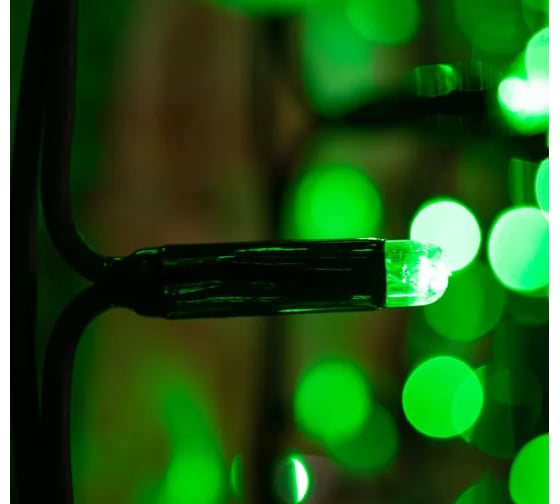 Светодиодная гирлянда NEON-NIGHT Дождь постоянное свечение 2х1.5м 360 LED зелёный 237-124
